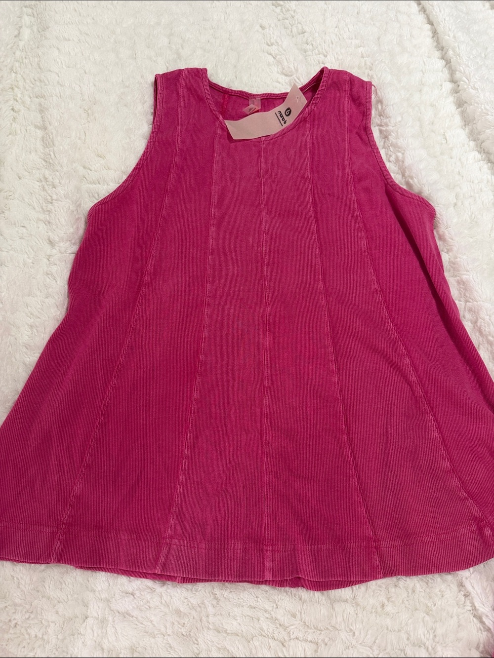 NWT Mono B Raspberry Ribbed Tank & Shorts Set | Size S - Picture 4 of 5